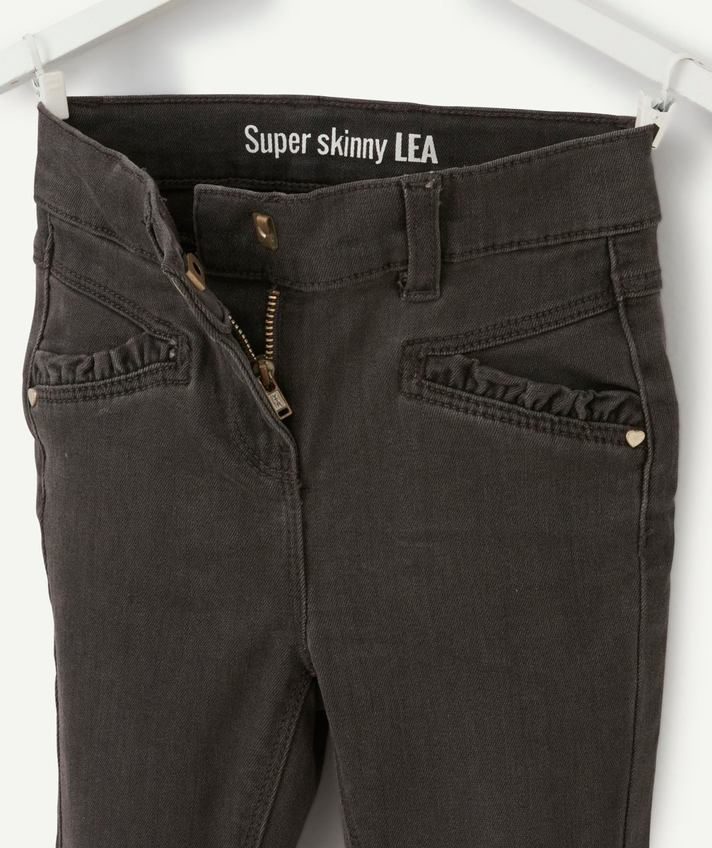 LÉA LE PANTALON SUPER SKINNY FILLE EN DENIM GRIS LOW IMPACT
