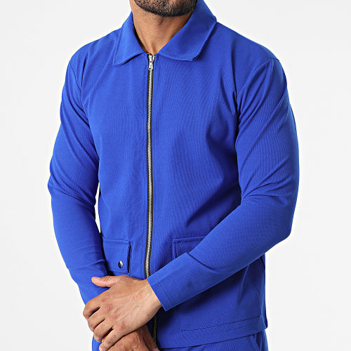 Ensemble Veste Zippée Et Pantalon Cargo 22019-22018 Bleu Roi