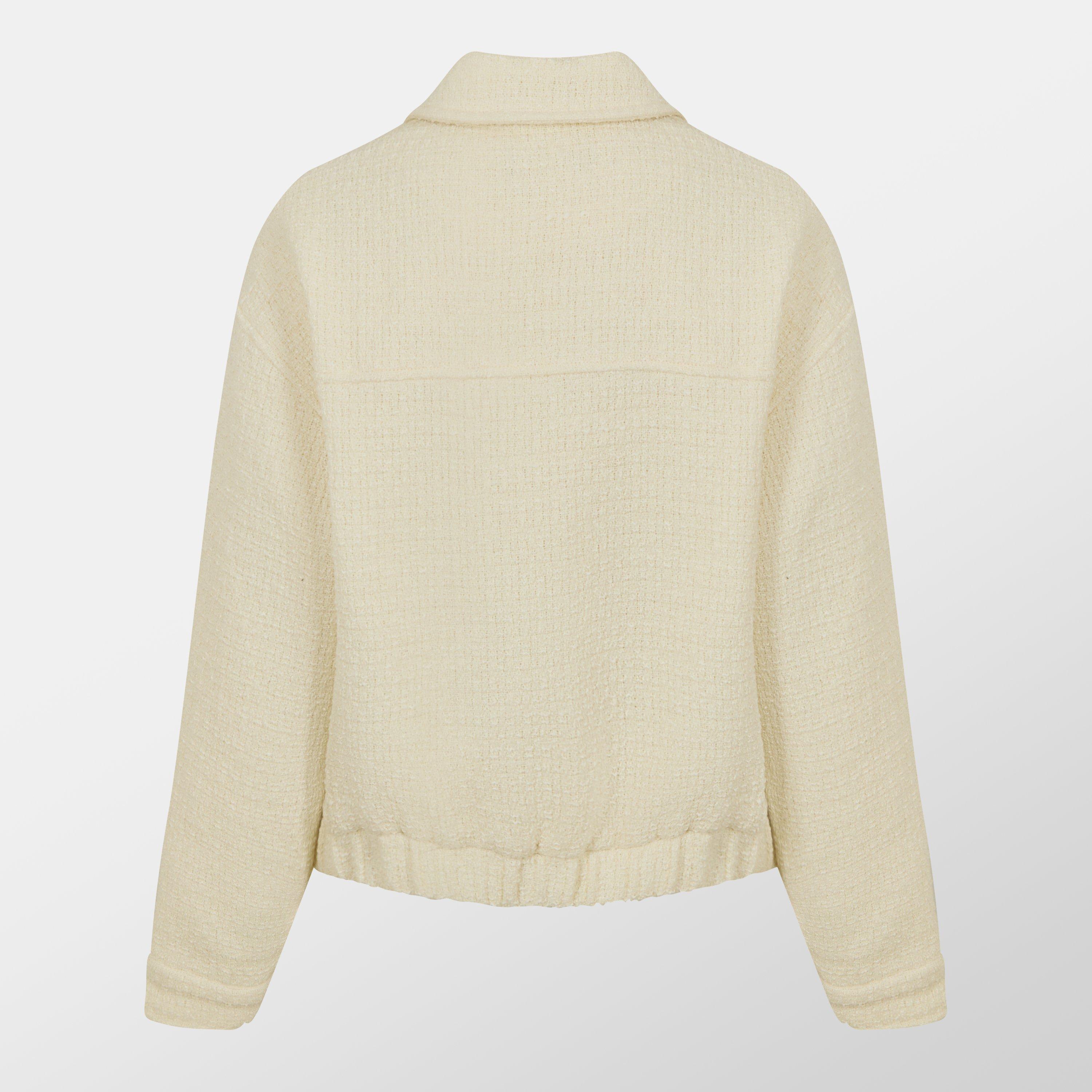 Missy Empire ME Boucle Textured Bomber Jacket