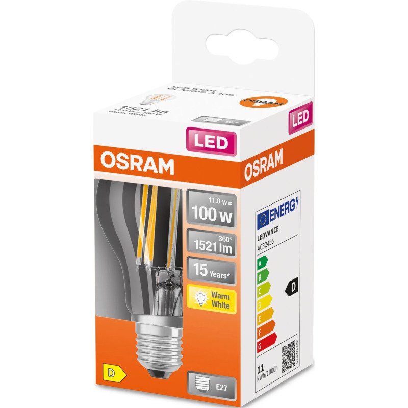 Ampoule Led - E27 - 11 W - Classique à filament