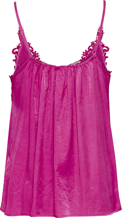 Cream CRAnna Top Fuchsia red