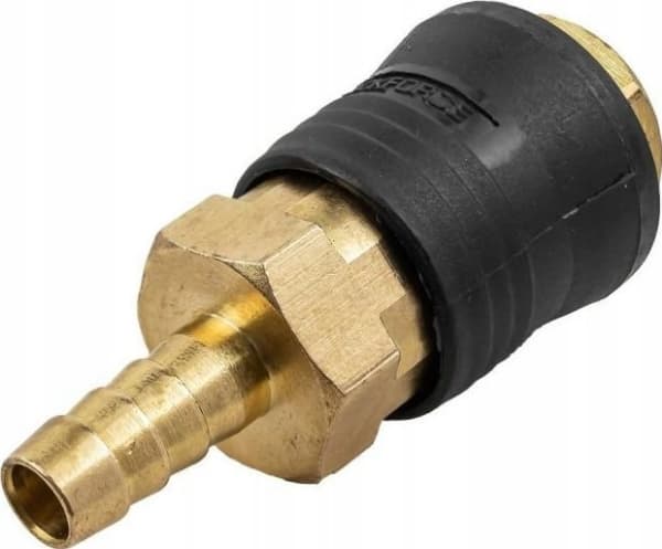 Rockforce pneumatisk hurtigkobling med ventil, 3/8