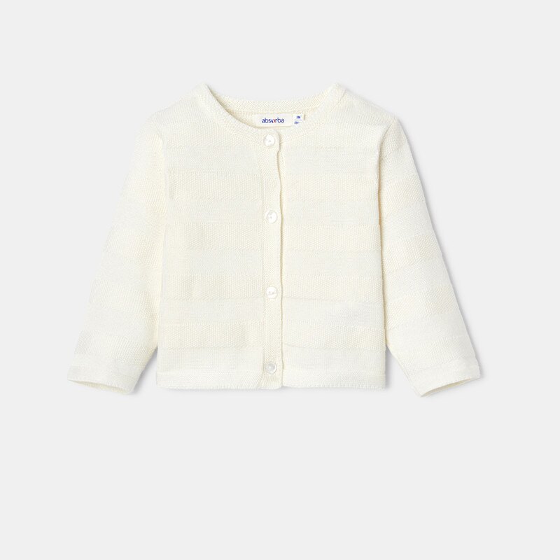 Gilet en tricot blanc naissance Absorba Blanc