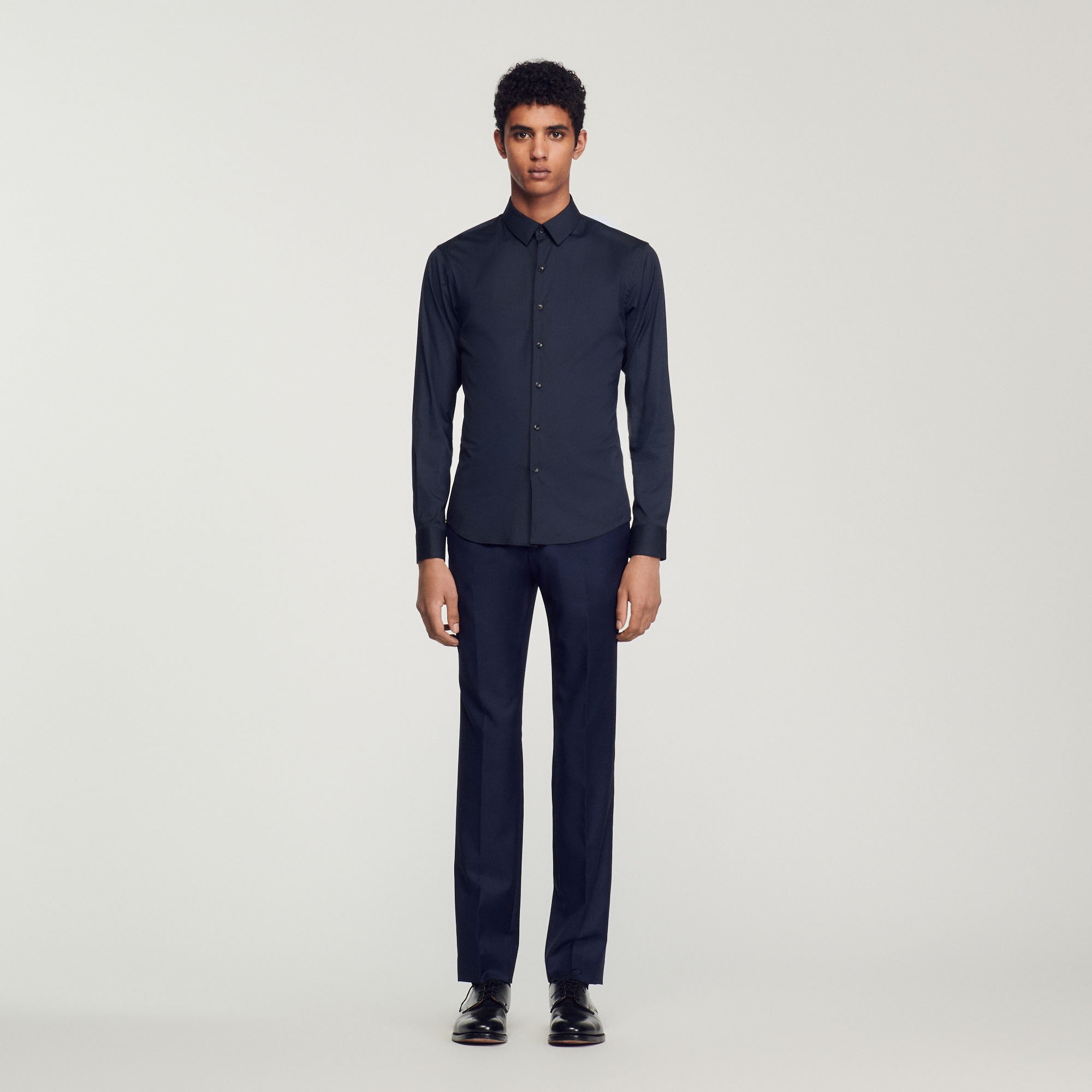 Chemise ajustee en coton stretch