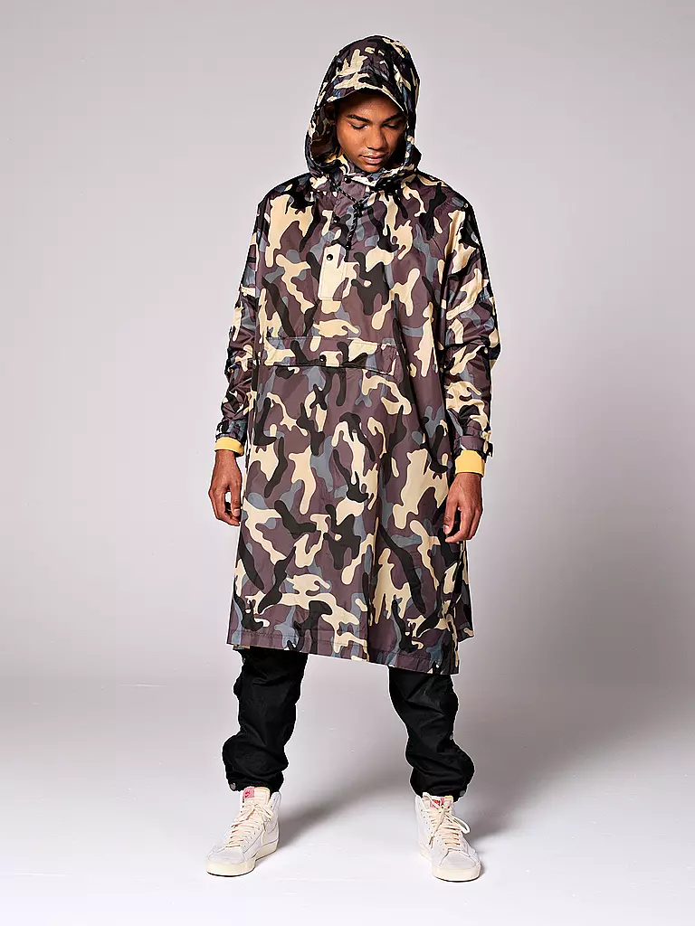RAINKISS Regenjacke - Regenponcho Camo olive