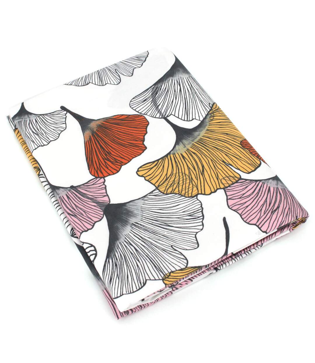 Drap plat 280x325 cm Percale pur coton GINKGO Rose