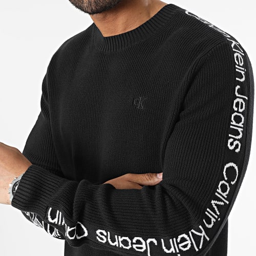 Pull Logo Tape Sweater 3808 Noir