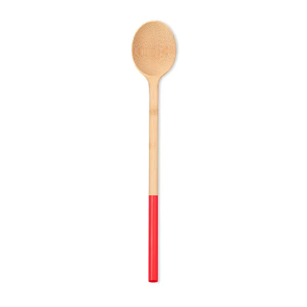 Cuillère de cuisine grande taille bambou rouge 38 cm Pebbly