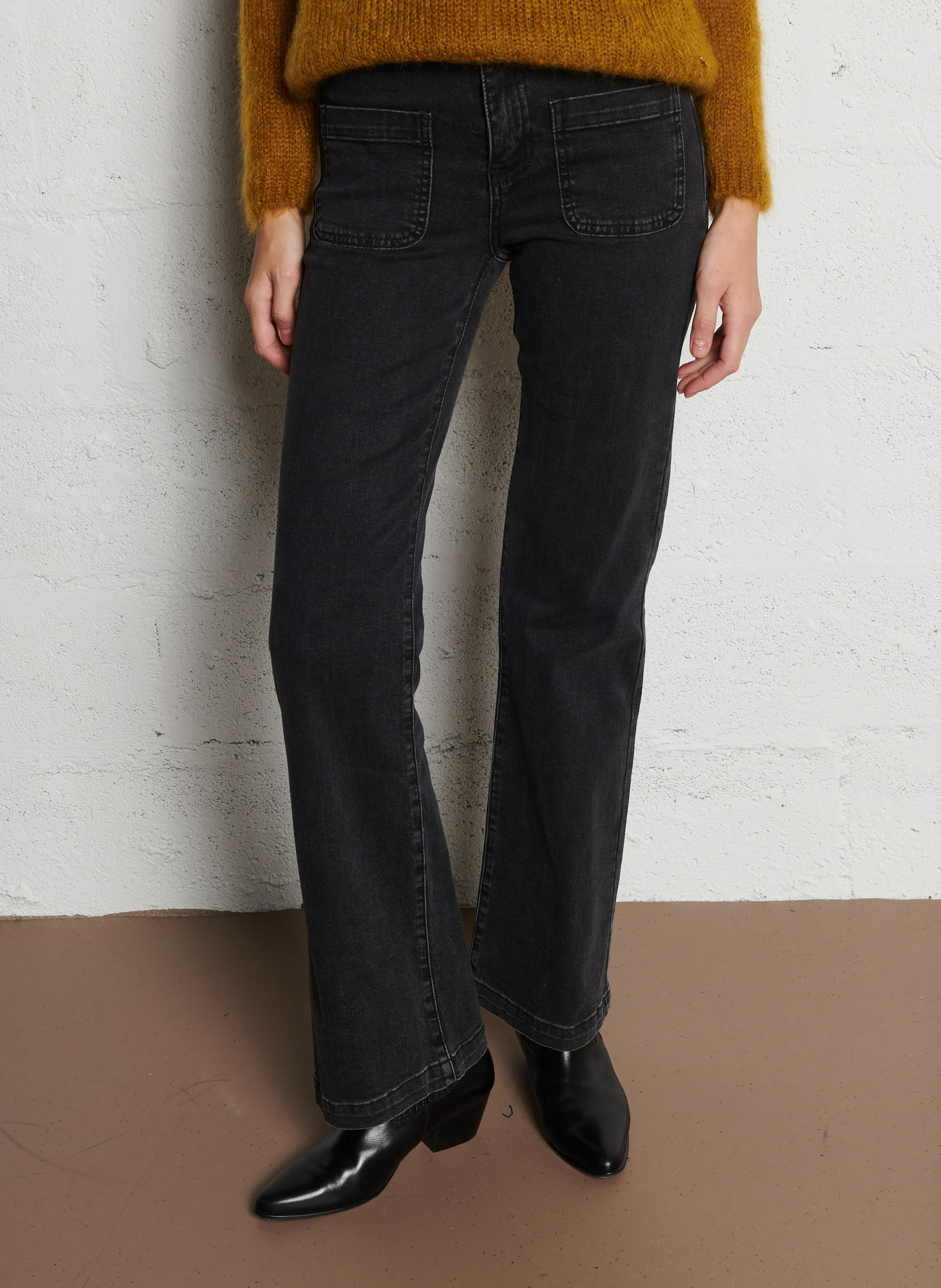 SONNY - Jean boot-cut en coton mélangé | Gris