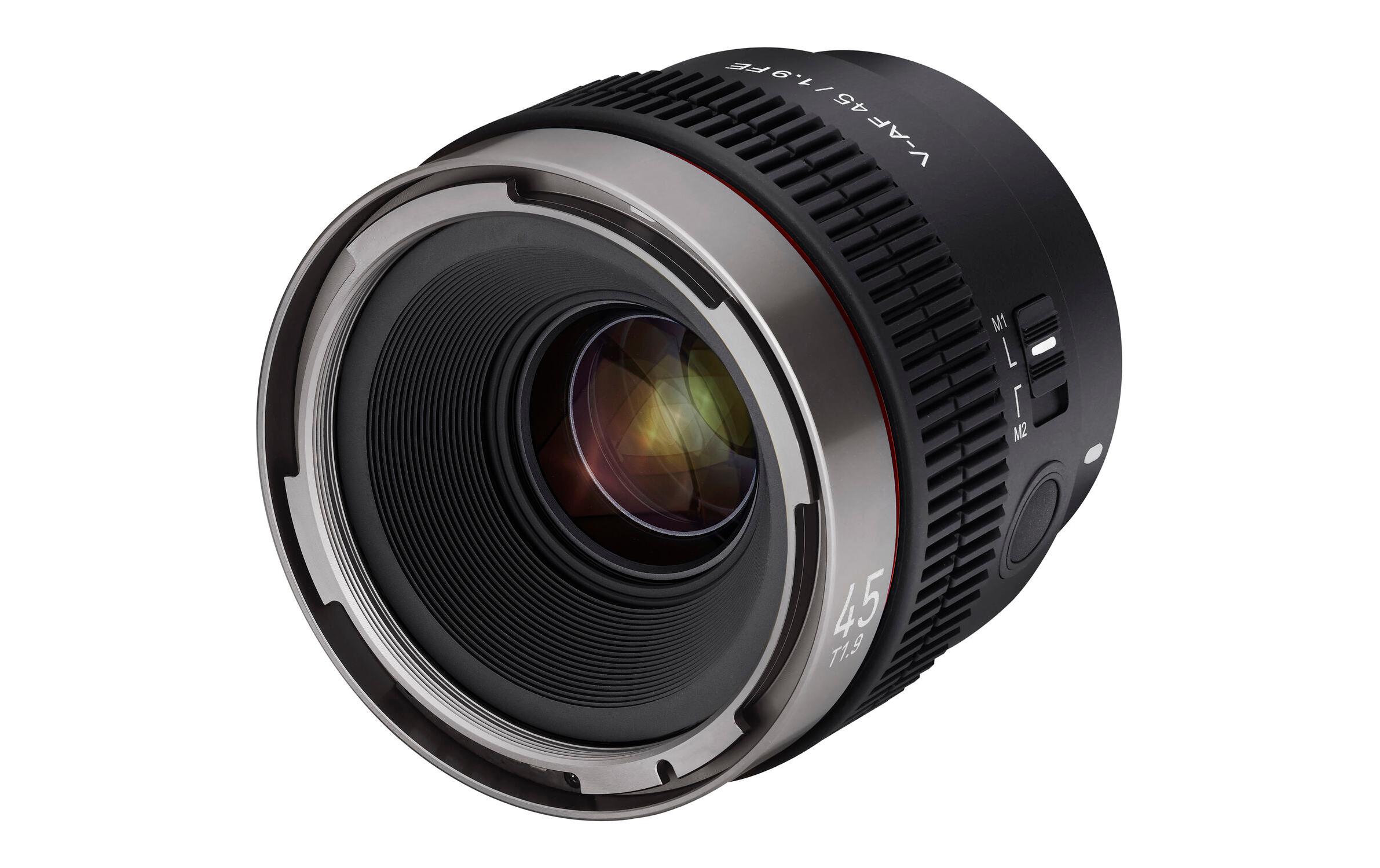 Festbrennweite V-AF 45mm T/1.9 FE – Sony E-Mount<br>Ultraleichtes, ultrakompaktes Kinoobjektiv mit Autofokus