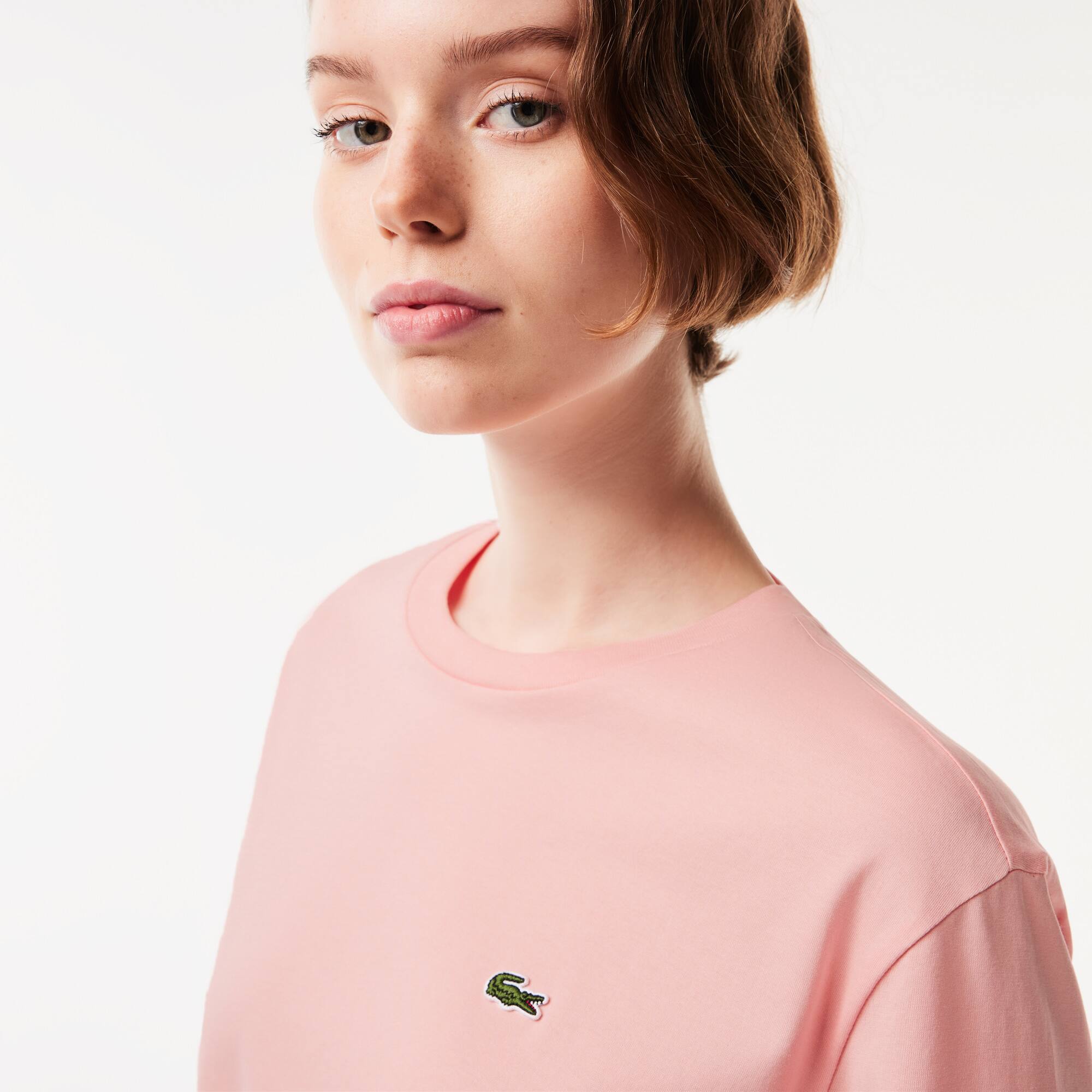 Damen-T-Shirt aus Premium-Baumwolle T-Shirts - Rosa - Lacoste - Damen