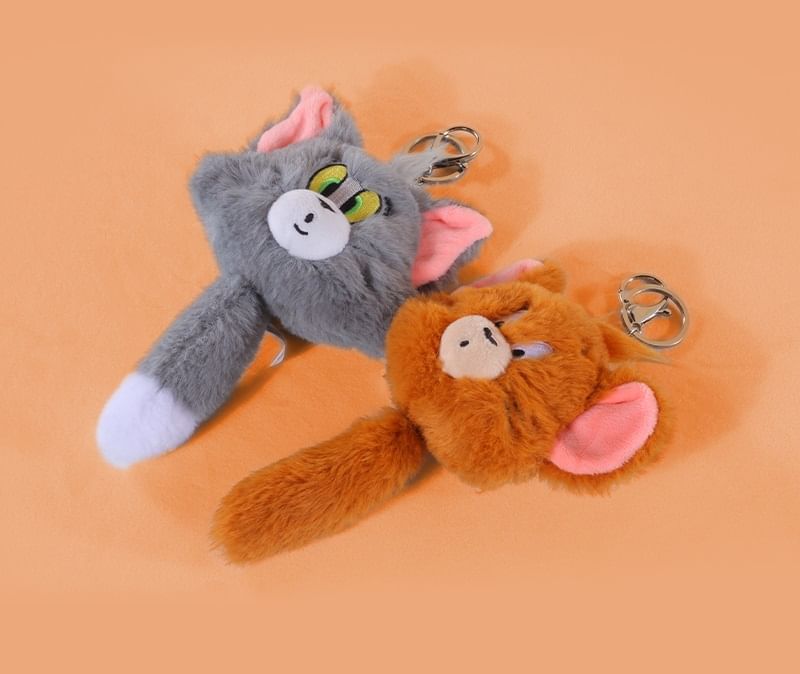 HUGKIS - Tom & Jerry vibrerende pluche tashanger sleutelhanger (verschillende ontwerpen)