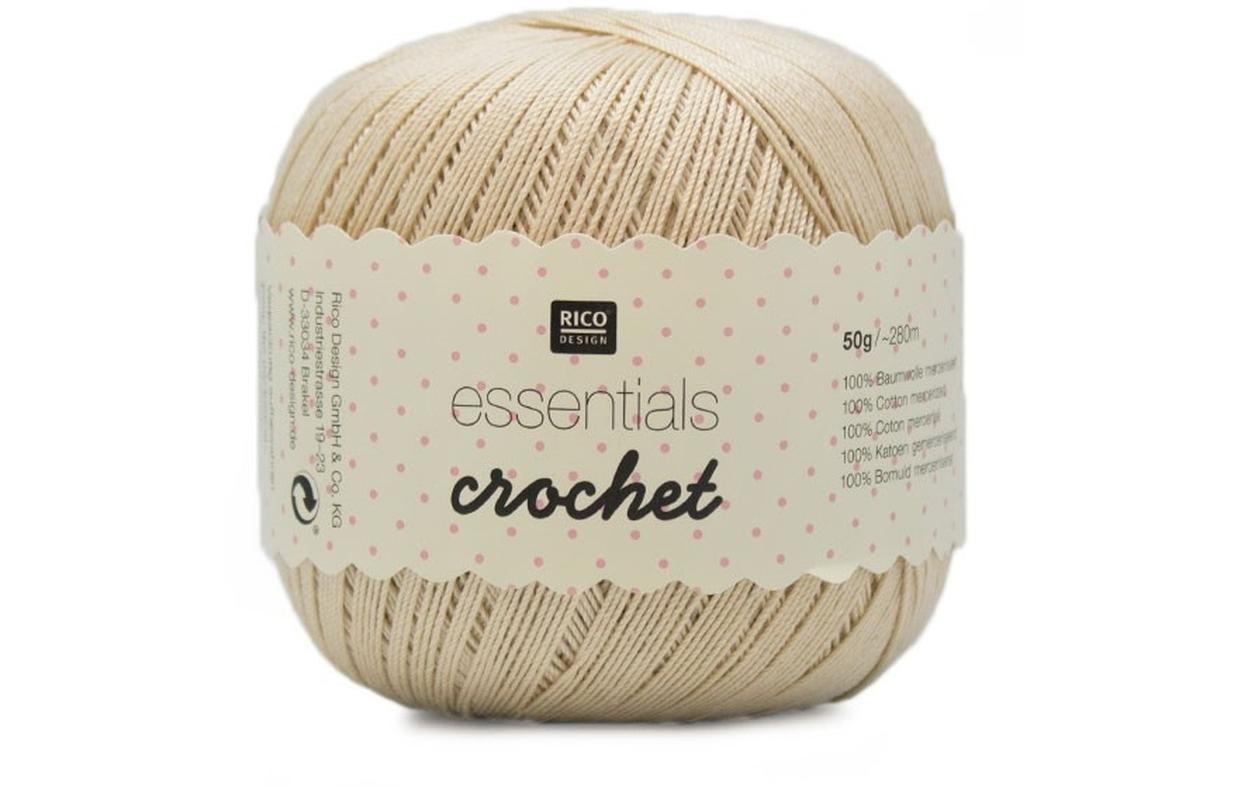 Häkel- und Strickgarn Essentials Crochet 50 g, BeigeHäkelgarn für kreative Projekte