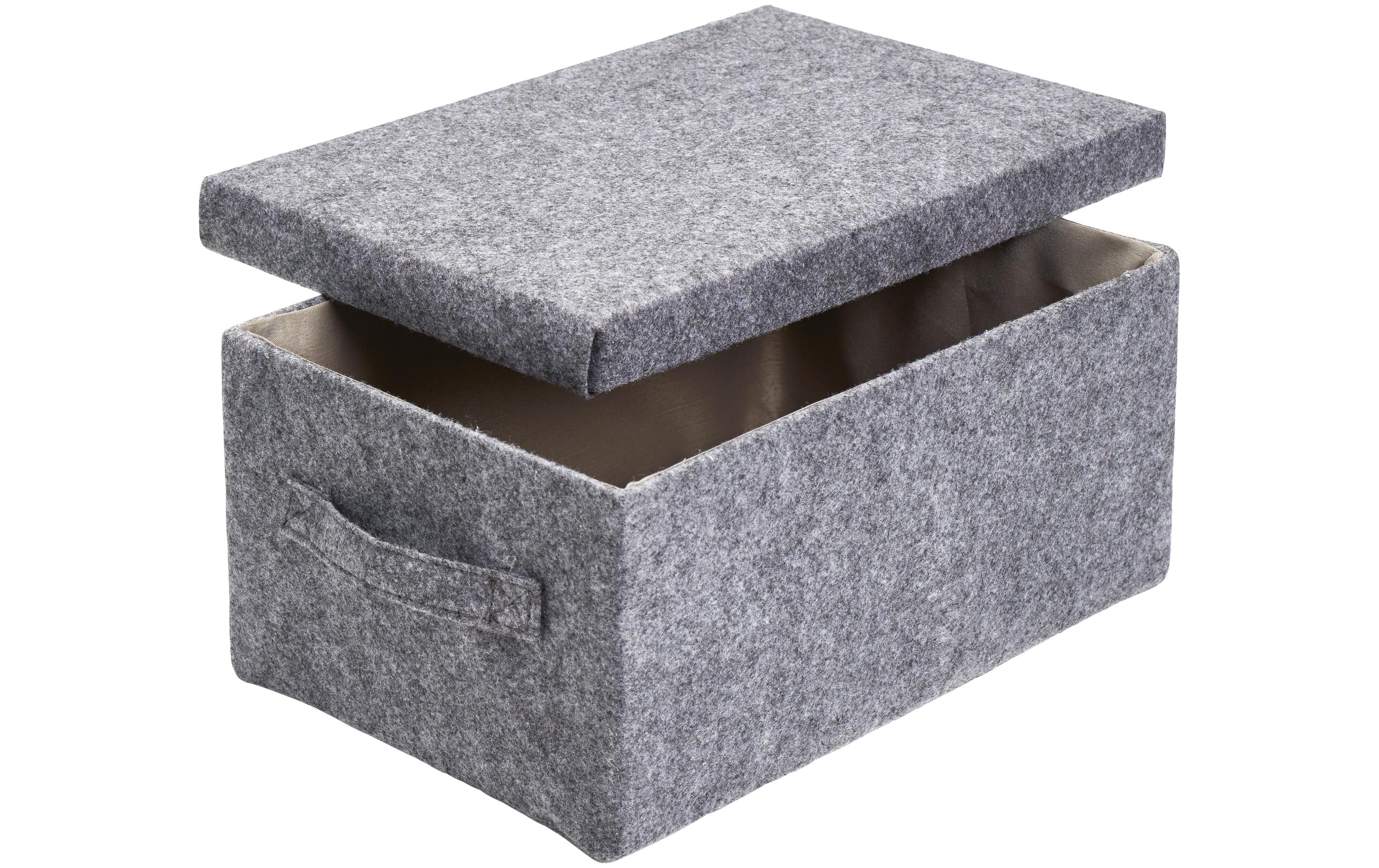 Aufbewahrungsbox Stone 31 x 21 x 14 cm, GrauAufbewahrungsbox mit Deckel