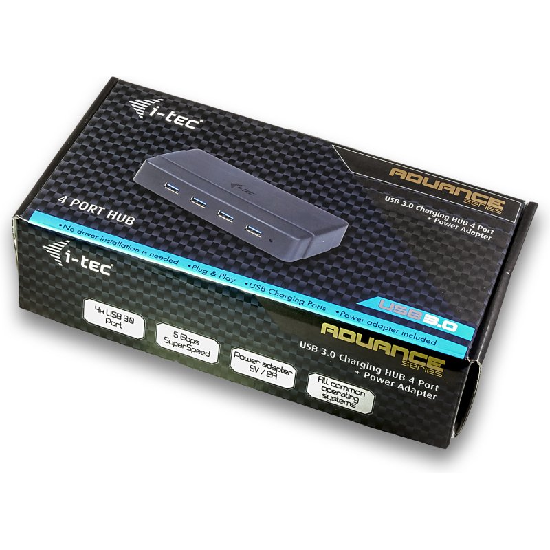 i-tec USB 3.0 Charging HUB 4 Port + Power Adapter