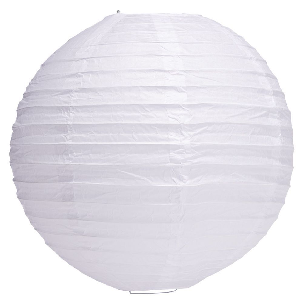 Suspension boule chinoise papier blanc - Ø40xH38cm