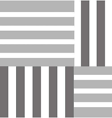 6 carreaux adhésifs motif rayures grises L.15 x H.15 x l.0,4cm