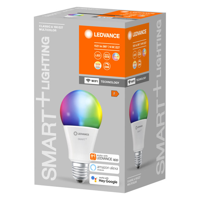LEDVANCE SMART+ standard pære RGBW E27 14 W