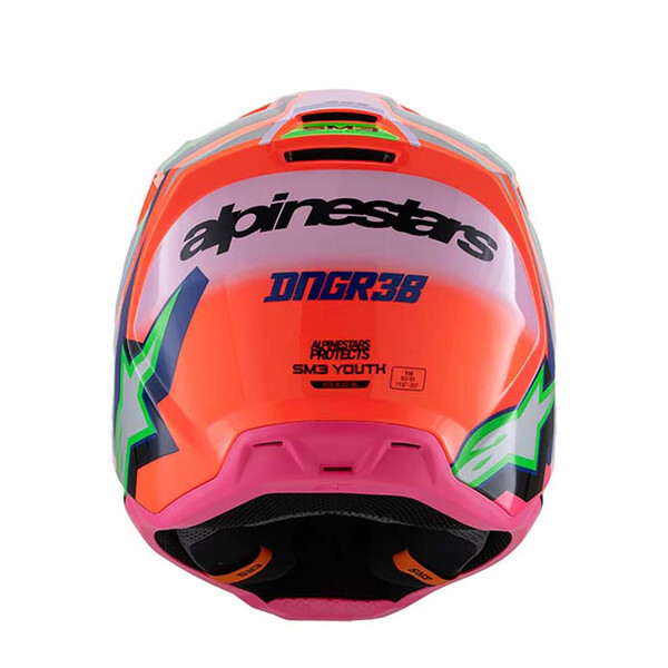 Alpinestars - Casque enfant Youth S-M3 Deegan Orange fluo / Violet / Rose fluo