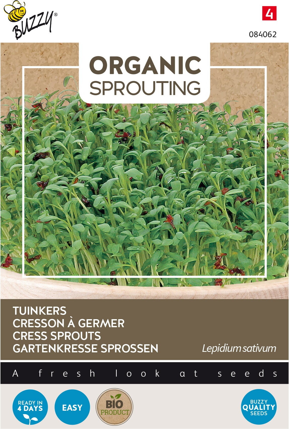 Buzzy BIO knip&eet tuinkers (Lepidium sativum)
