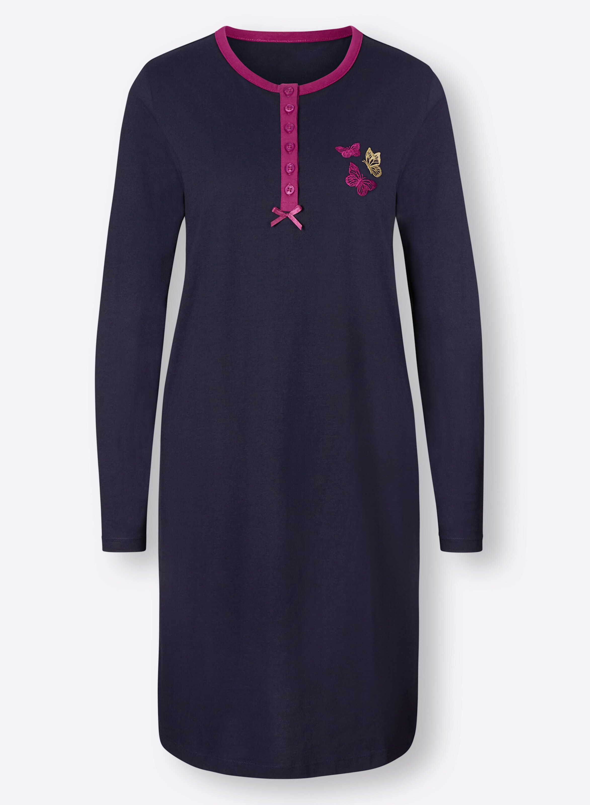 wäschepur Sleepshirts in magenta + marine