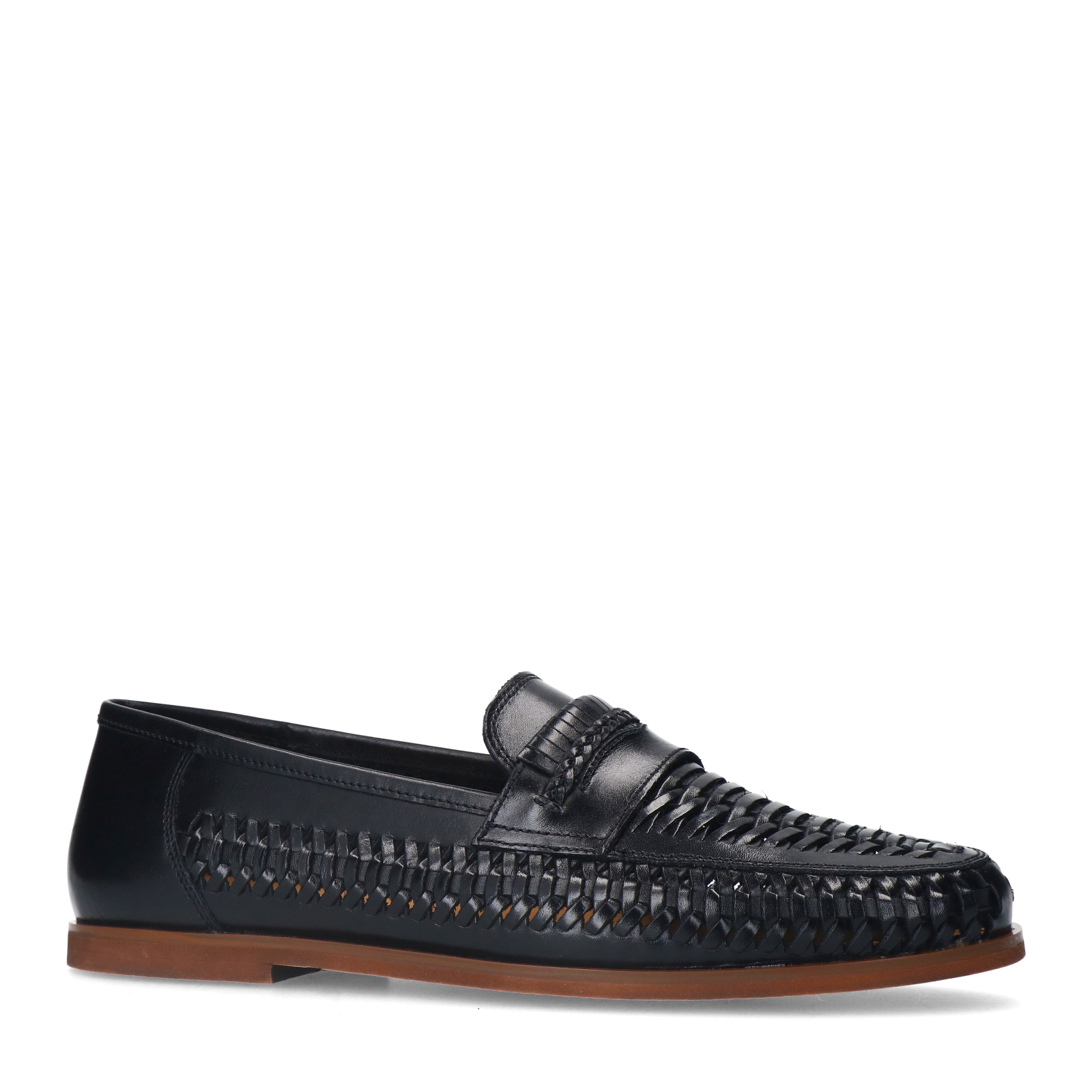 Zwarte leren loafers