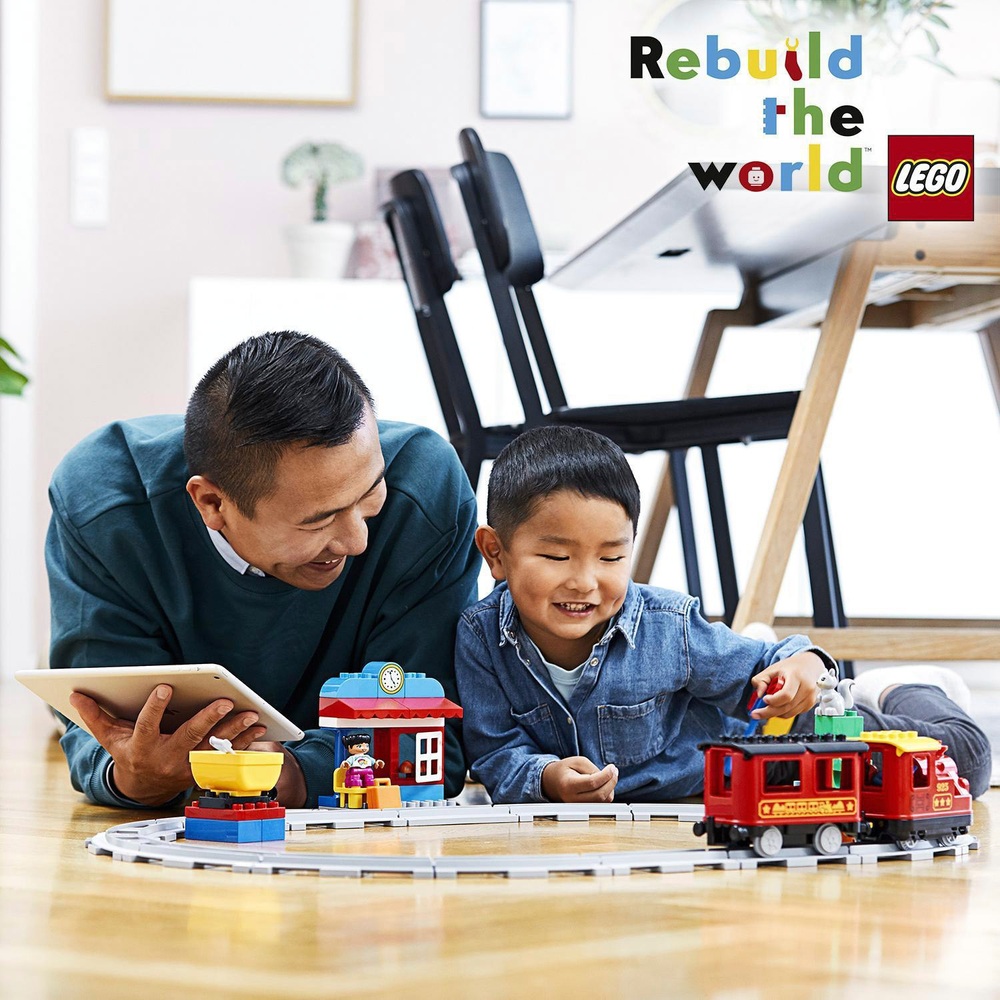 LEGO 10874 DUPLO Meine Stadt Dampfeisenbahn-Set mit Aktionssteinen