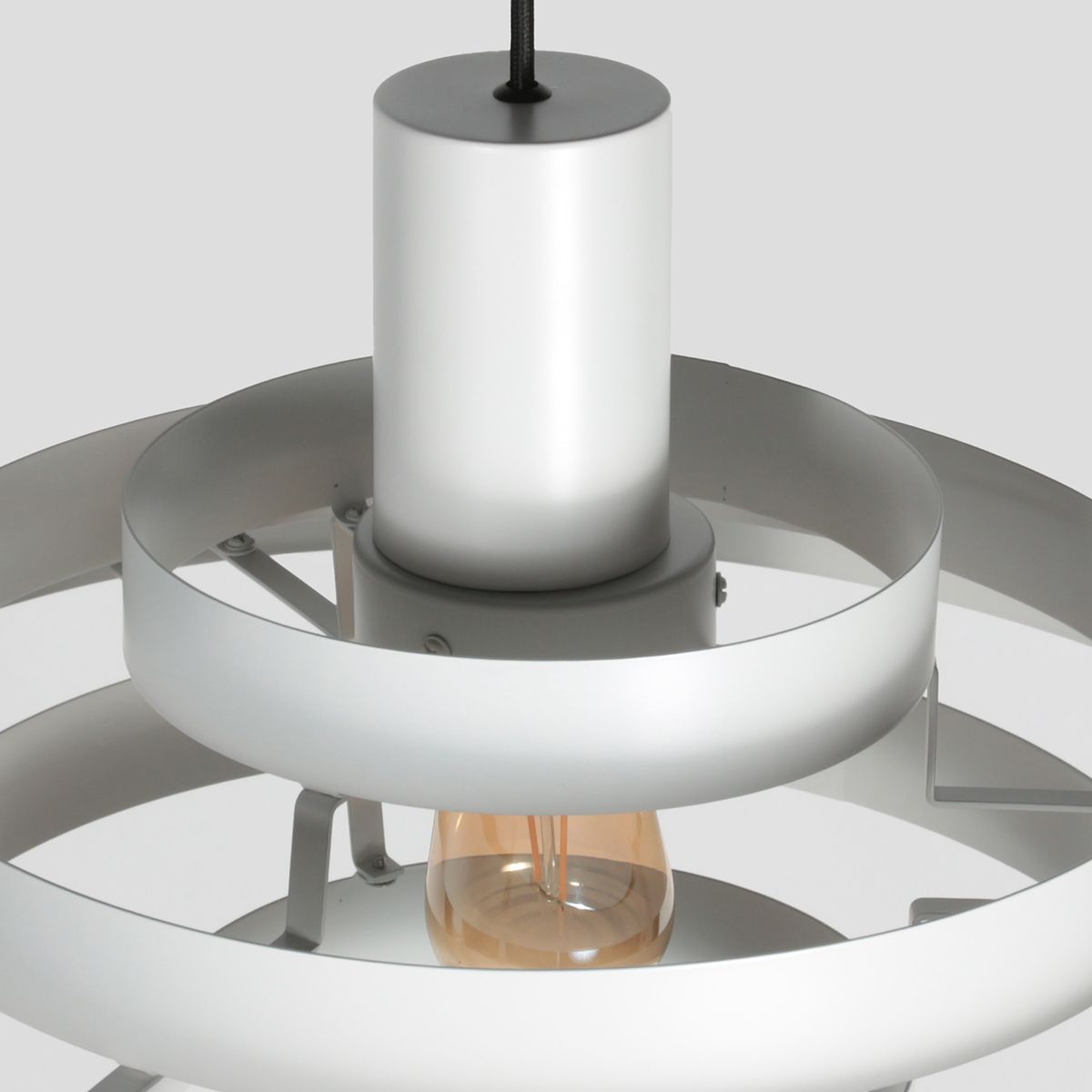 Retro hanglamp wit rond - Halo Cirque