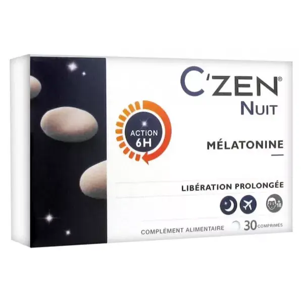 Bausch & Lomb C'zen Night Melatonina de Liberação Prolongada 30 comprimidos