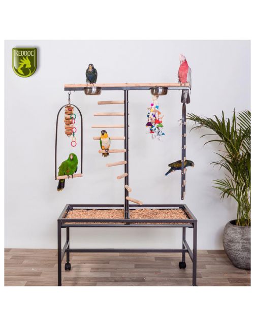 Keddoc Play Stand Iowa - Vogelverblijven - 92x54x142 cm Donkergrijs