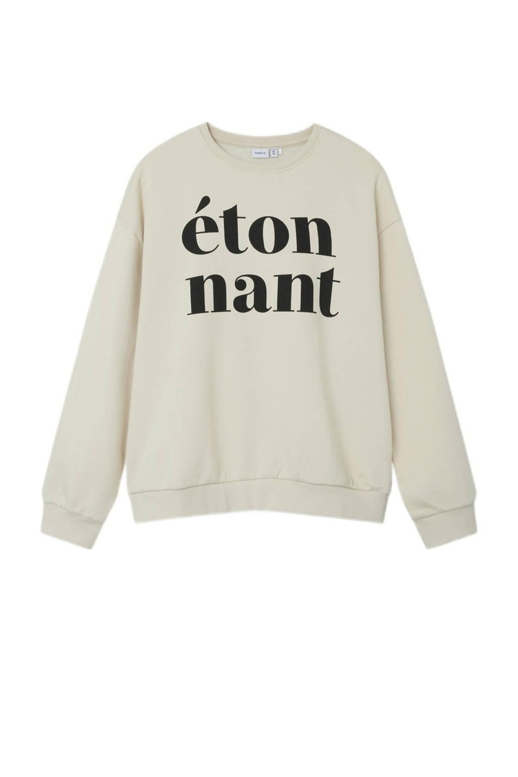 NAME IT sweater NKFORIANA met tekst ecru