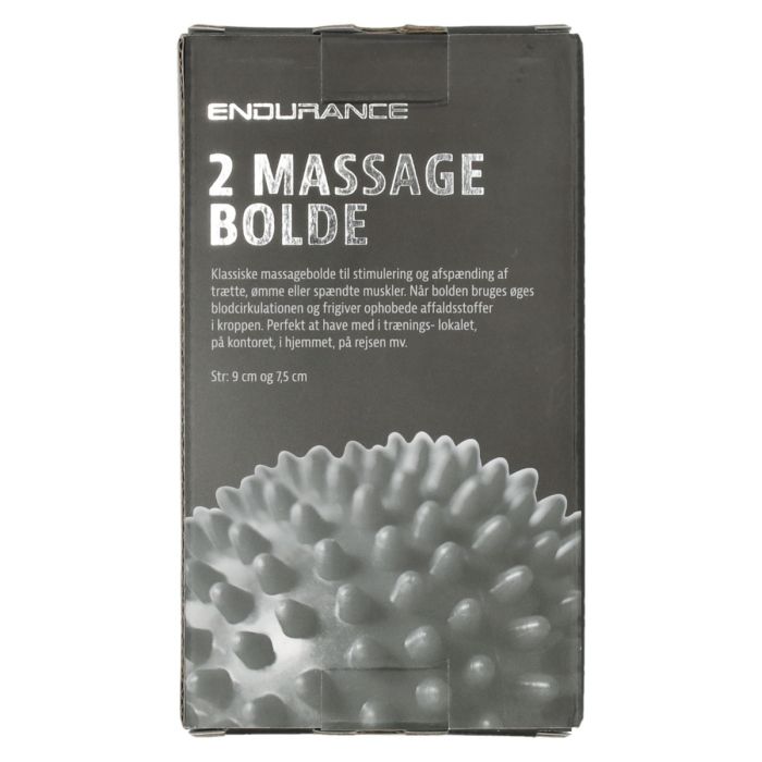 Endurance Unisex Hjemmetræning Soft Massage Ball 2pcs Sølv