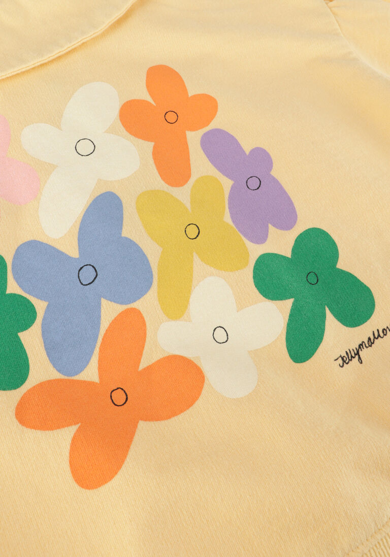 Jelly Mallow gele jelly mallow trui flower half-zip