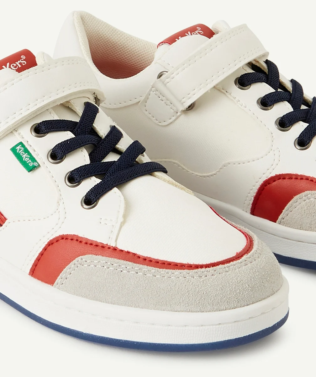 KICKERSLES BASKETS BLANCHES ET ROUGES