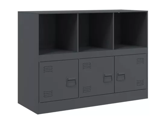 Buffet anthracite 99x39x73 cm acier