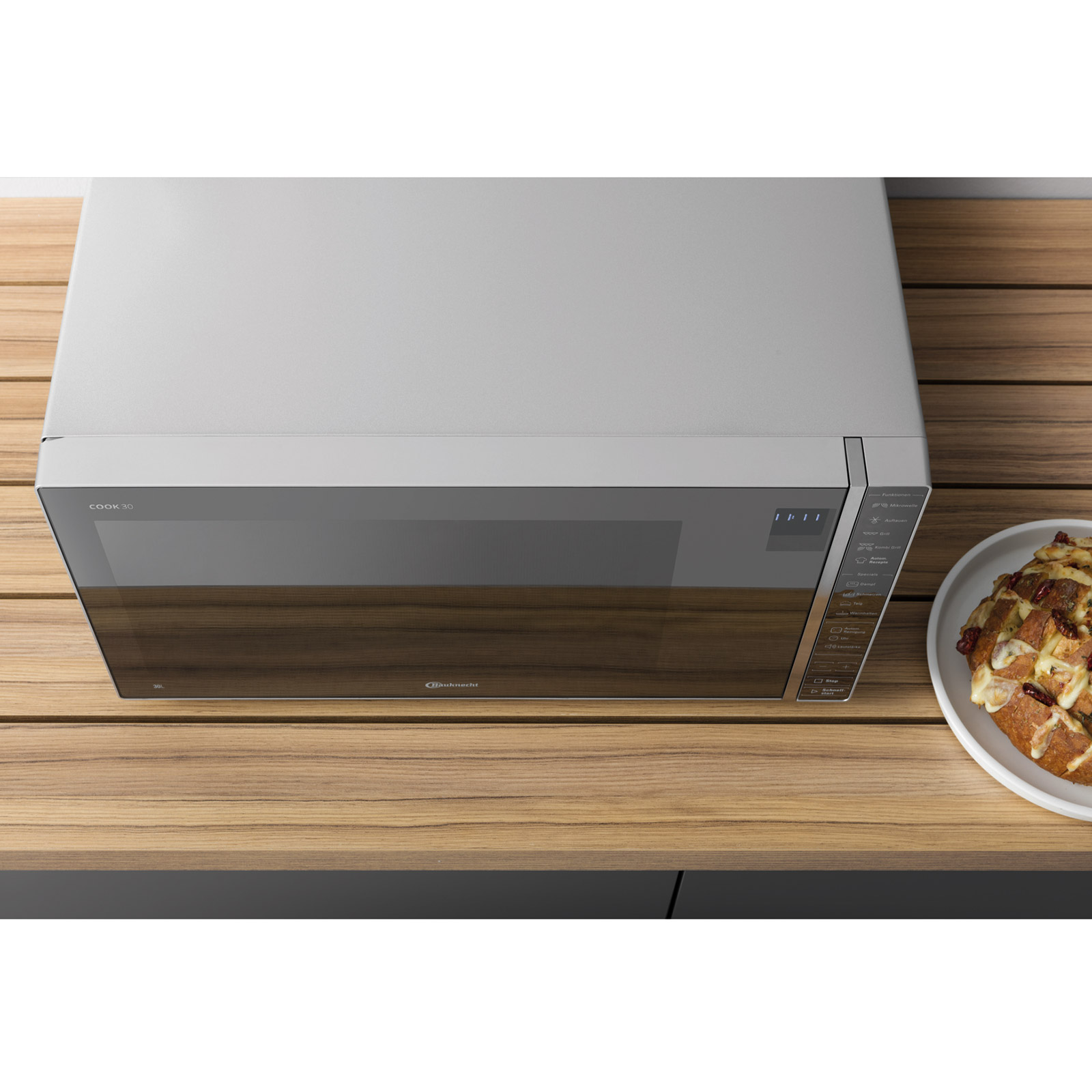 BAUKNECHT Grill-Mikrowelle MW 304 M - grau - 1050 Watt