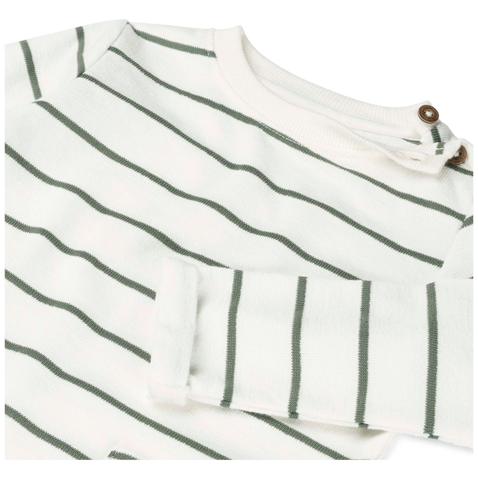 Prénatal baby shirt lange mouwen strepen groen