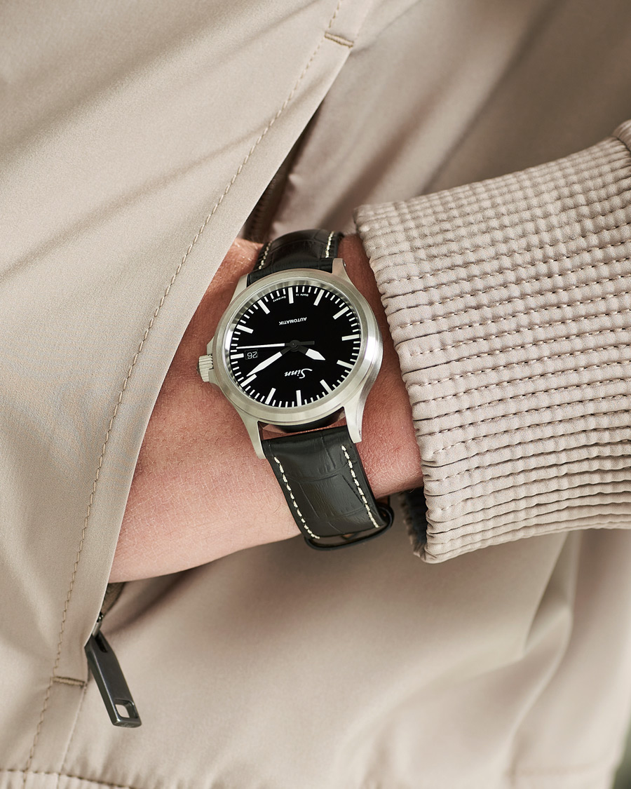 Sinn 556 I Date Watch 38,5mm Leather Strap Black