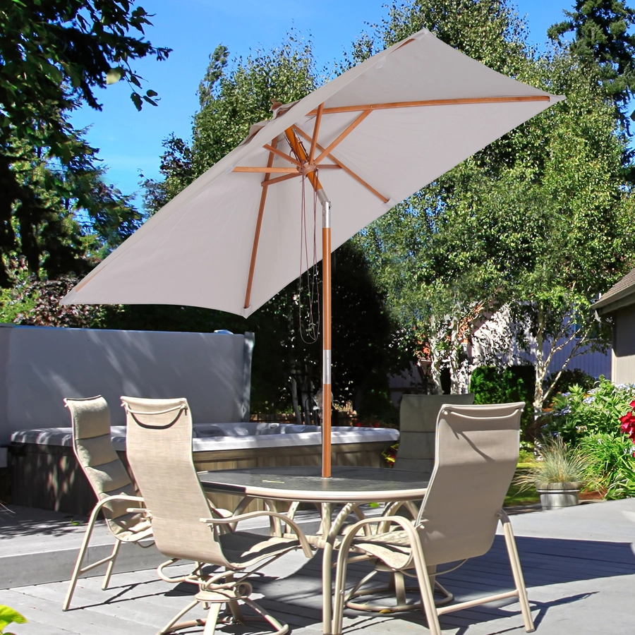 Outsunny Sonnenschirm knickbar grau
