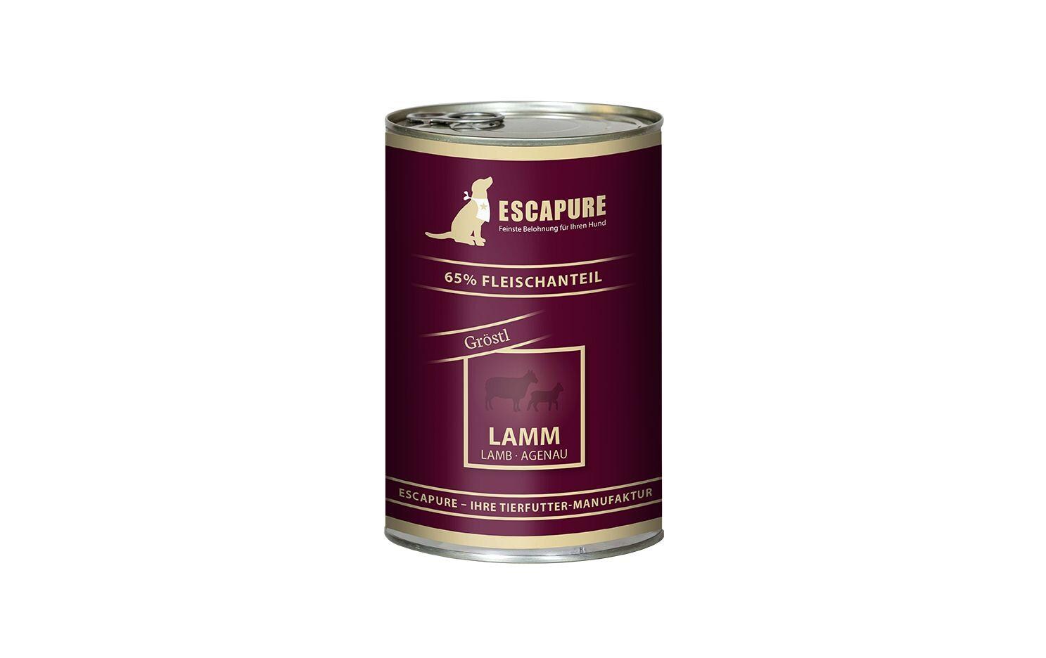 Nassfutter Lamm Gröstl, 400 gAlleinfutter für Hunde jeden Alters