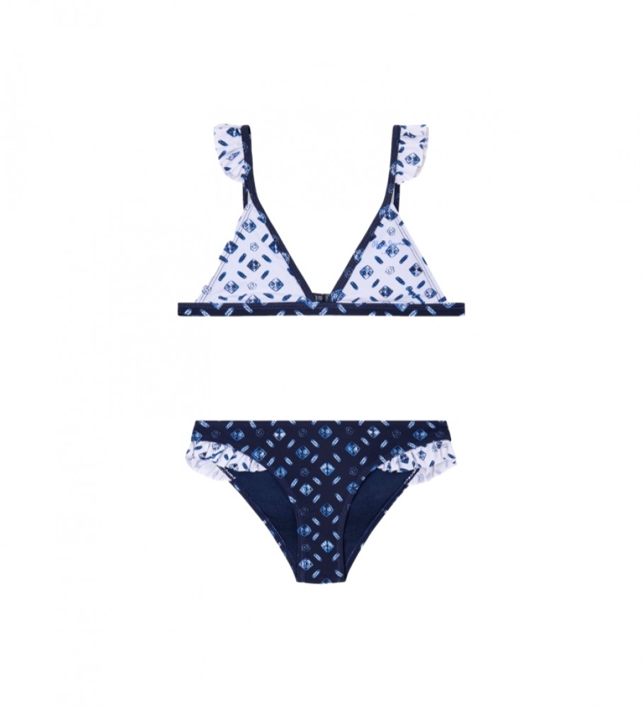 Biquíni Pepe Jeans Mirta branco e azul marinho