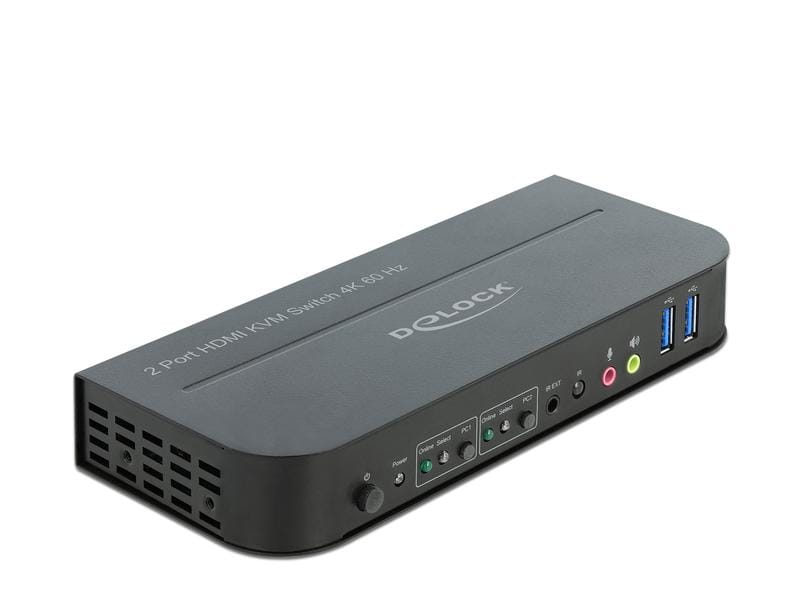Delock KVM Switch 2 Port HDMI mit USB 3.0 und Audio 4k 60Hz Delock HDMI KVM Switch 4K 60 Hz mit USB 3.0 und Audio