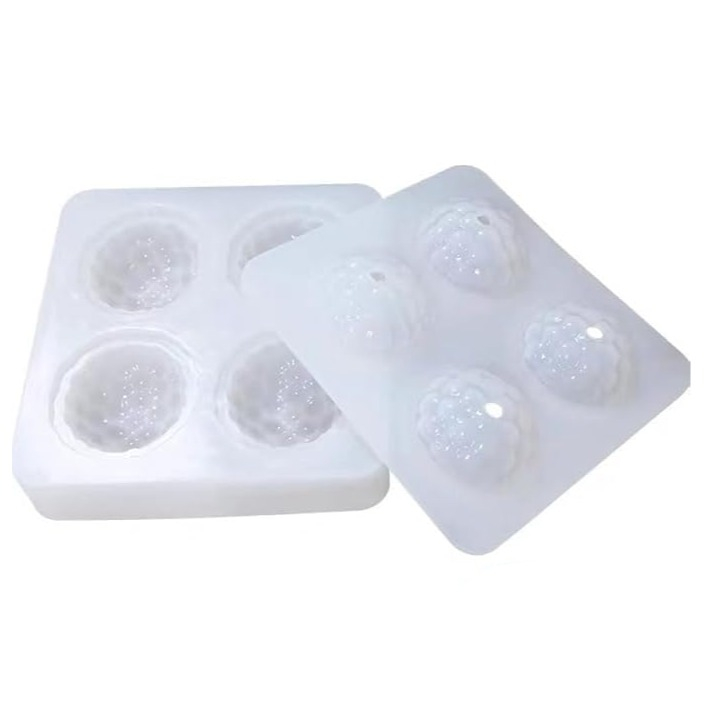 (4-fach) Silikon 3D Trend Früchte Kuchen Form DIY Gussform für Virale Frucht Desserts - Himbeere