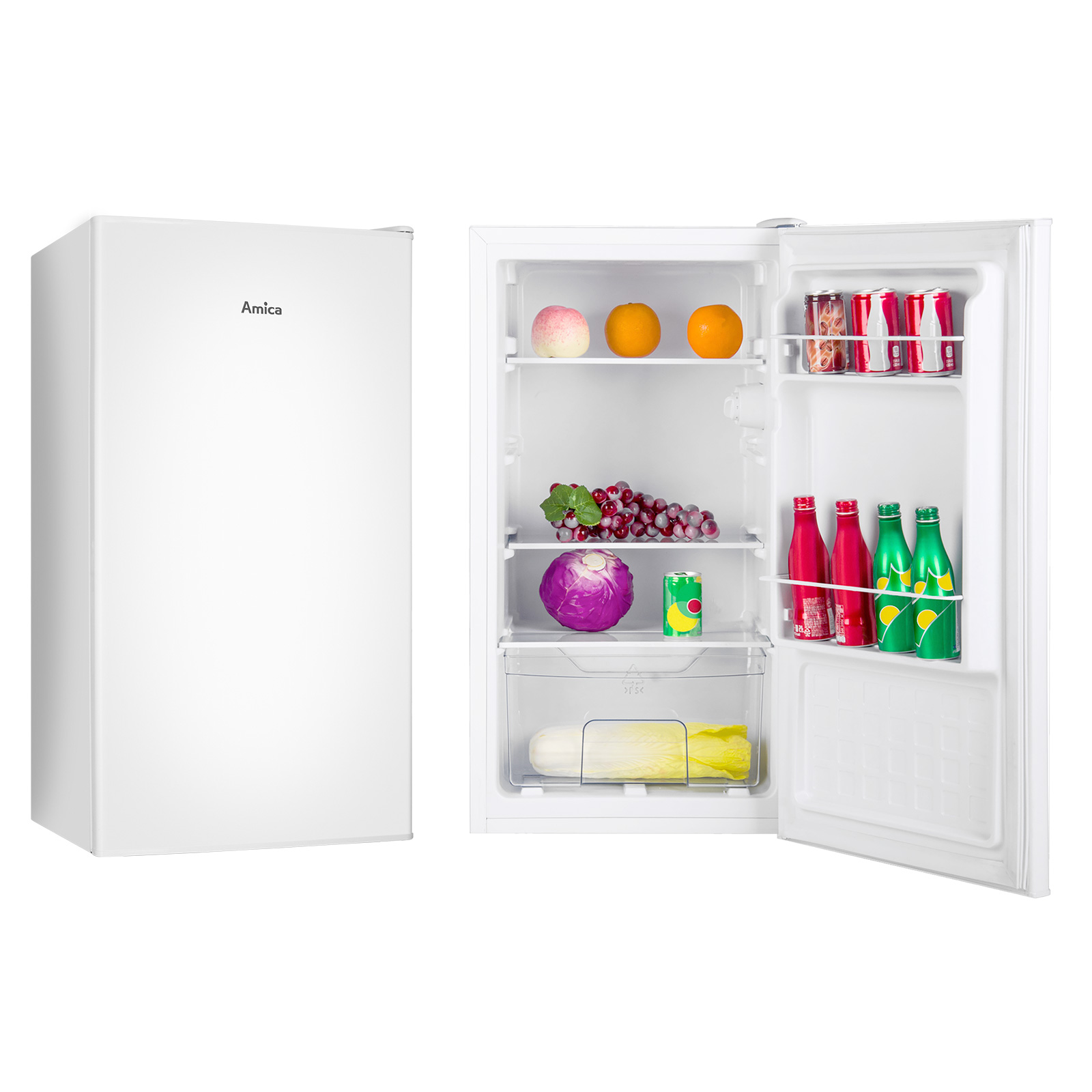 AMICA Vollraum-Kühlschrank VKS 351 116 W - weiß - E