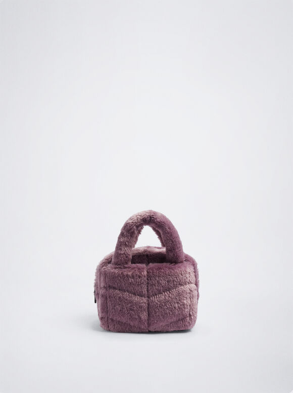 Bolsa transversal de pele sintética - Violeta