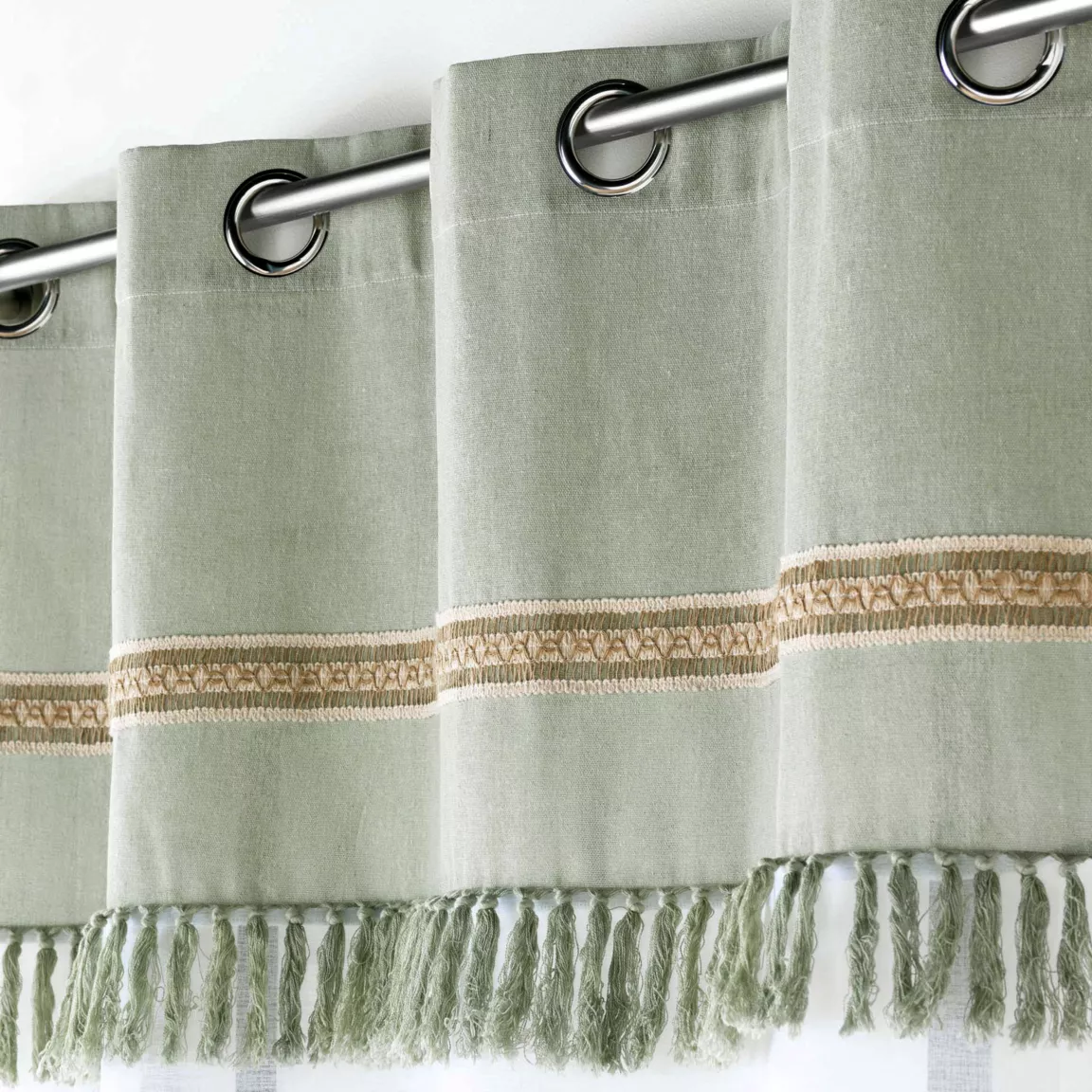 Voilage coton (140 x 240 cm) Janara Vert sauge