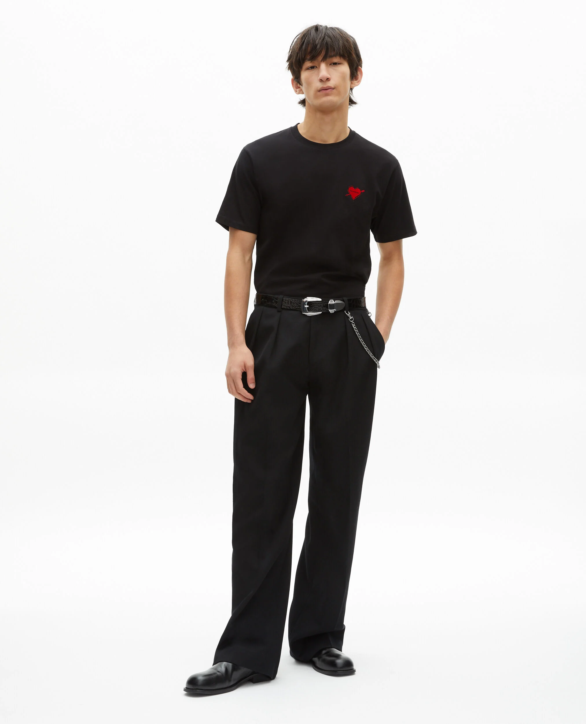 T-shirt avec flocage coeur noir