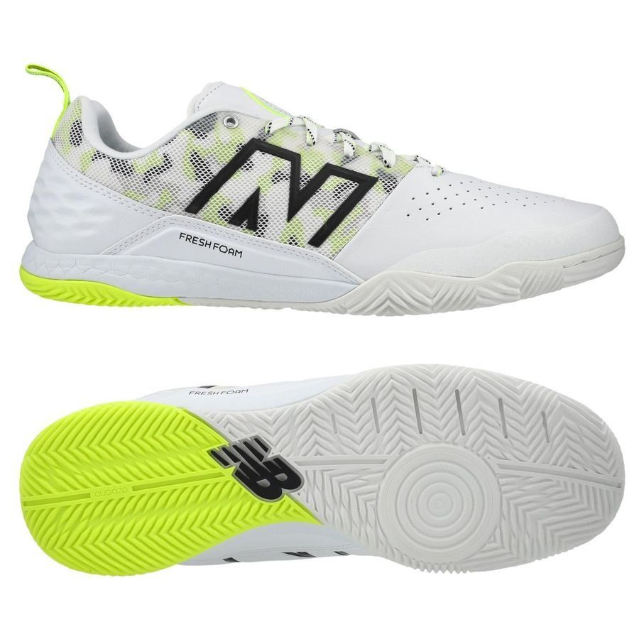 New Balance Audazo V6 Pro IN - Blanc/Jaune Fluo