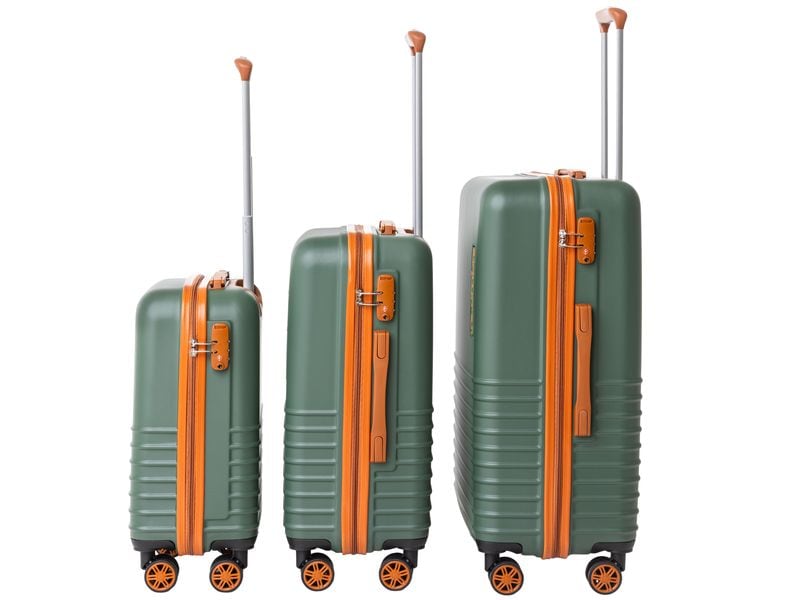 FTM Reisekofferset Explorer, 3-teilig, Grün Drei Trolleys unterschiedlicher Grösse
