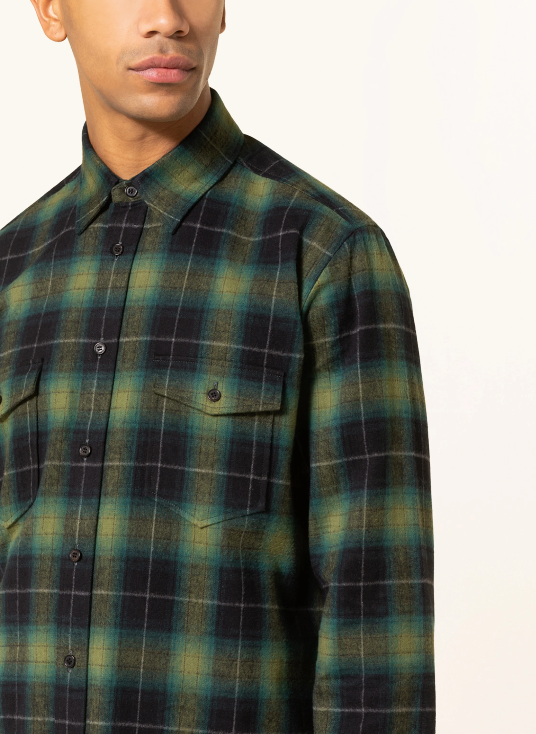 SAINT LAURENT Flanellhemd Regular Fit